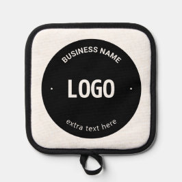 Uw logo, afbeelding of ontwerp & bewerkbare tekst pannenlap