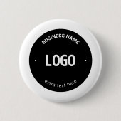 Uw logo, afbeelding of ontwerp & bewerkbare tekst ronde button 5,7 cm (Voorkant)