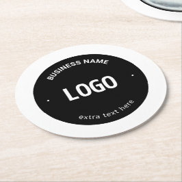 Uw logo, afbeelding of ontwerp & bewerkbare tekst ronde kartonnen onderzetter
