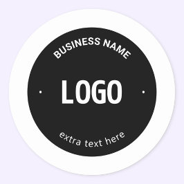 Uw logo, afbeelding of ontwerp & bewerkbare tekst ronde sticker