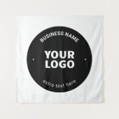 Uw logo, afbeelding of ontwerp & bewerkbare tekst wandkleed (Voorkant)