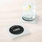 Uw Logo, Afbeelding of ontwerp en bewerkbare tekst Glazen Onderzetter (Schuin)