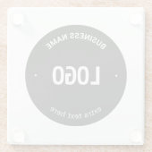 Uw Logo, Afbeelding of ontwerp en bewerkbare tekst Glazen Onderzetter (Achterkant)