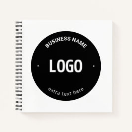 Uw Logo, Afbeelding of ontwerp en bewerkbare tekst Notitieboek