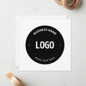 Uw Logo, Afbeelding of ontwerp en bewerkbare tekst Notitiekaartje (Voorkant / Achterkant in situ)