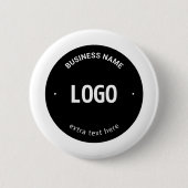 Uw Logo, Afbeelding of ontwerp en bewerkbare tekst Ronde Button 5,7 Cm (Voorkant)