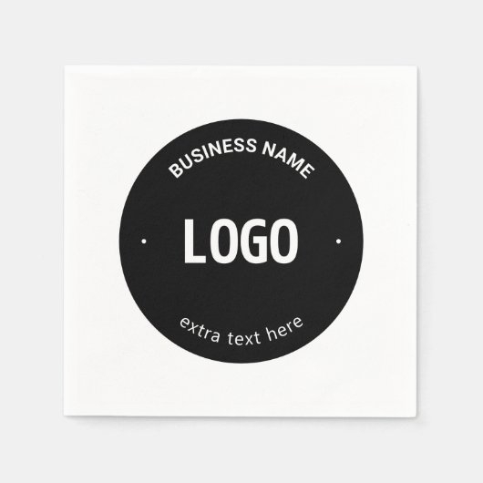 Uw Logo, Afbeelding of ontwerp en bewerkbare tekst Servet (Voorkant)