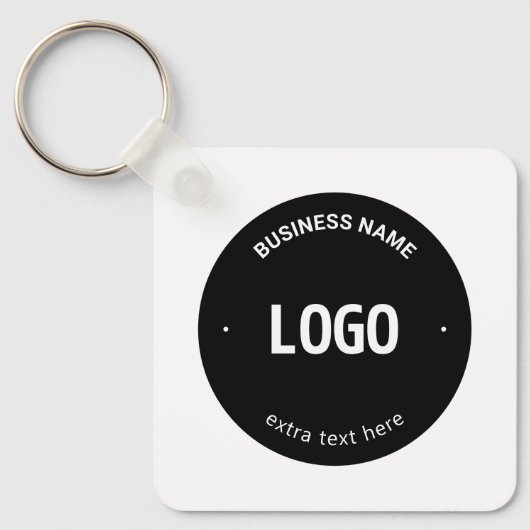 Uw Logo, Afbeelding of ontwerp en bewerkbare tekst Sleutelhanger (Voorkant)