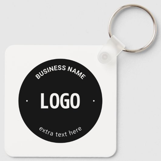 Uw Logo, Afbeelding of ontwerp en bewerkbare tekst Sleutelhanger (Achterkant)