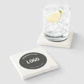 Uw Logo, Afbeelding of ontwerp en bewerkbare tekst Stenen Onderzetter (Zijkant)