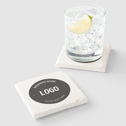 Uw Logo, Afbeelding of ontwerp en bewerkbare tekst Stenen Onderzetter (Zijkant)