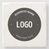 Uw Logo, Afbeelding of ontwerp en bewerkbare tekst Stenen Onderzetter (Voorkant)