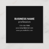 Uw Logo, Afbeelding of ontwerp en bewerkbare tekst Vierkante Visitekaartje (Achterkant)