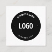 Uw Logo, Afbeelding of ontwerp en bewerkbare tekst Vierkante Visitekaartje (Voorkant)