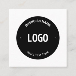 Uw Logo, Afbeelding of ontwerp en bewerkbare tekst Vierkante Visitekaartje