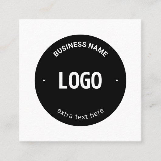 Uw Logo, Afbeelding of ontwerp en bewerkbare tekst Vierkante Visitekaartje (Voorkant)