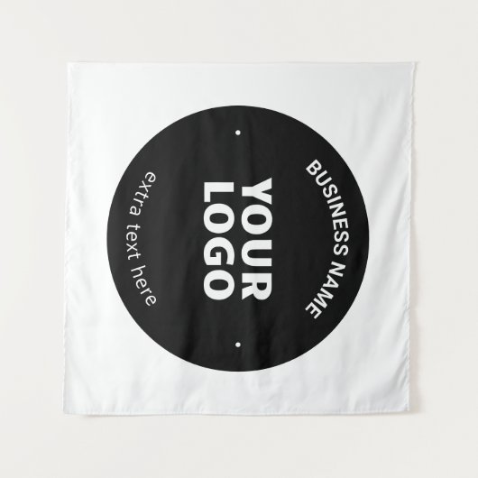 Uw Logo, Afbeelding of ontwerp en bewerkbare tekst Wandkleed (Voorkant (horizontaal))