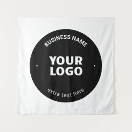 Uw Logo, Afbeelding of ontwerp en bewerkbare tekst Wandkleed