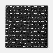 Uw Logo/Afbeelding | Uniek modern geometrisch patr Magneet (Voorkant)