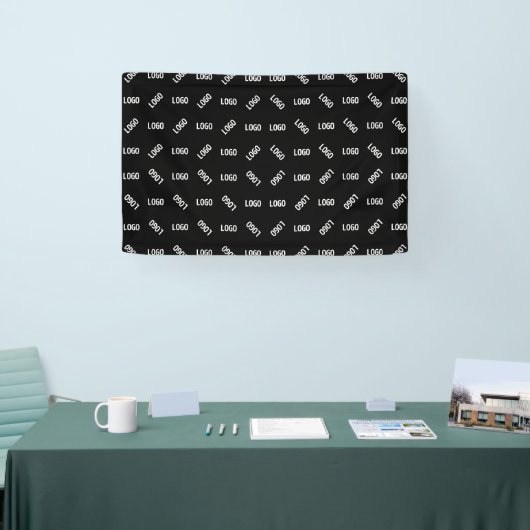 Uw Logo/Afbeelding | Unieke Moderne Geometrische P Spandoek (Beurs)