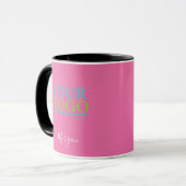 Uw Logo/Art/Foto, noem het Witte Manuscript, Roze Mok (Voorkant links)