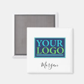 Uw Logo/Art/Foto, noem Zwart Manuscript, Wit Magneet (Voorkant / Achterkant)