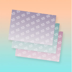 Uw logo automatisch betegeld   Bewerkbare kleuren Inpakpapier Vel