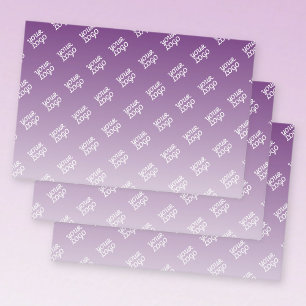 Uw logo automatisch betegeld   Bewerkbare paars Inpakpapier Vel