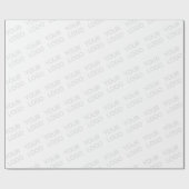 Uw logo automatisch verlicht en herhalend cadeaupapier (Vlak)