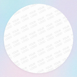 Uw logo automatisch verlicht en herhalend ronde sticker