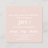 Uw logo bedankt u voor uw visitekaartje Invoegen (Achterkant)