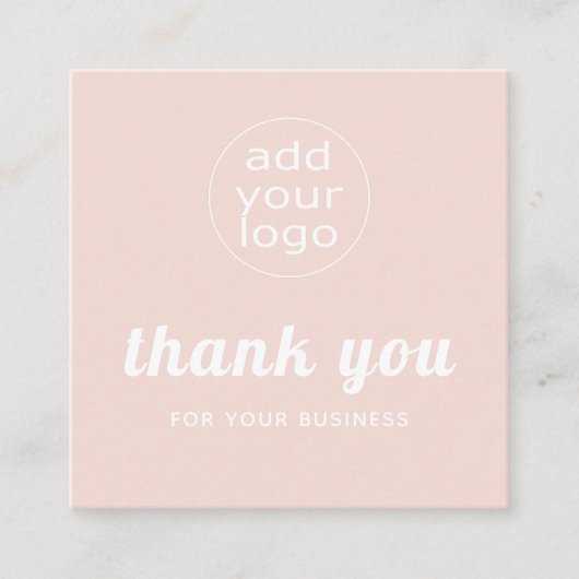 Uw logo bedankt u voor uw visitekaartje Invoegen (Voorkant)