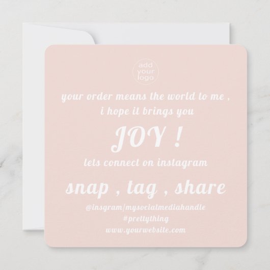 Uw logo bedankt u voor uw werk (Achterkant)