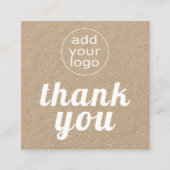 Uw logo bedankt u voor uw zakelijke toevoeging vierkante visitekaartje (Voorkant)