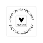 Uw Logo Bedankt Voor Uw Bestelling Rubberstempel (Afrduk)