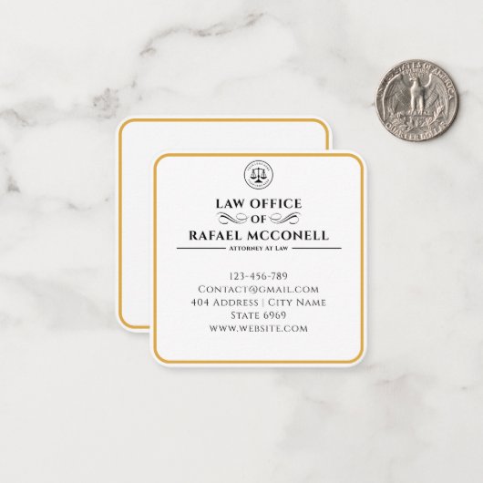 Uw Logo-bedrijf | Advocaat Notitiekaartje (Voorkant / Achterkant in situ)