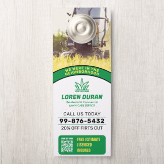 Uw Logo-bedrijf | Lawn Care-service Deurhanger