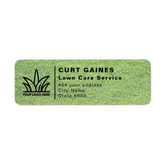 Uw Logo-bedrijf | Lawn Care-service Etiket (Voorkant)