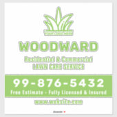 Uw Logo-bedrijf | Lawn Care-service Sticker (Vel)