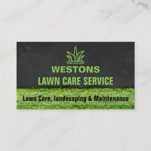 Uw Logo-bedrijf | Lawncare Service Social Media Visitekaartje (Voorkant)
