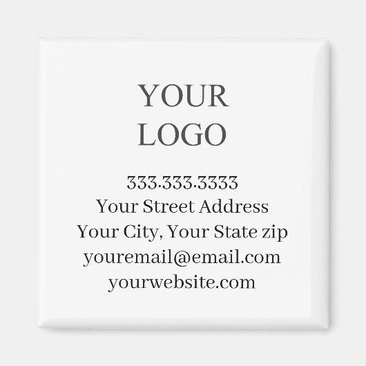 Uw Logo bedrijf Magneet (Voorkant)