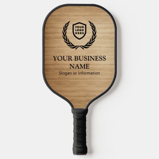 Uw Logo bedrijf | Minimale hout Pickleball Paddle (Voorkant)