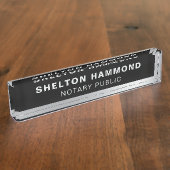 Uw Logo-bedrijf | Notaris publiek minimalistisch Naambordje (Zijkant)