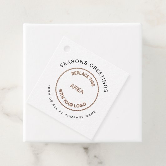 Uw logo Bedrijf Seizoenen Vergroeten Kerstmis Bedankjes Labels (In situ)