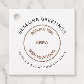 Uw logo Bedrijf Seizoenen Vergroeten Kerstmis Bedankjes Labels (Voorkant)