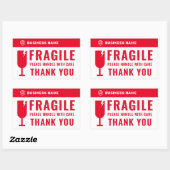 Uw Logo-bedrijf | Symbool voor pakketbehandeling r Rechthoekige Sticker (Vel)