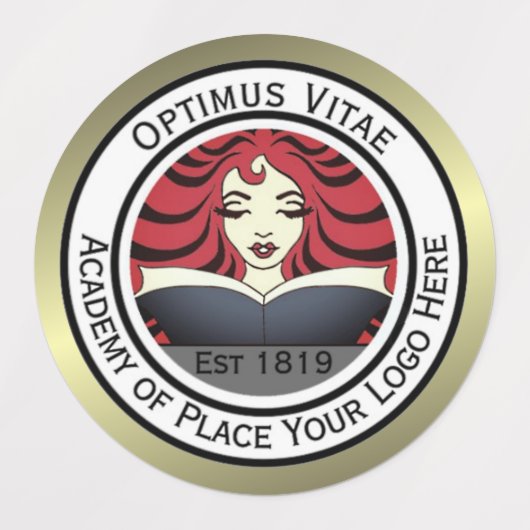 Uw Logo Bedrijfs Ronde Kleur Labels (Design 2)