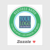 Uw Logo, bedrijfsnaam, adres, Kelley Green Sticker (Vel)