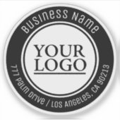 Uw Logo, Bedrijfsnaam, Adres, of Om het even welke Sticker (Voorkant)