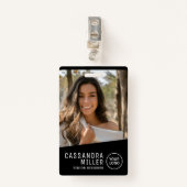 Uw Logo-bedrijfsnaam Badge (Voorkant met clip)